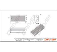 Drve+ DP1110.10.0114 Filtro Aria Per AUDI, SEAT, SKODA, VW