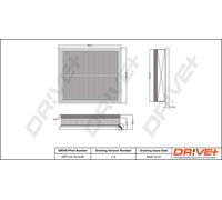 Drve+ DP1110.10.0129 Filtro aria per NISSAN,OPEL,RENAULT,VAUXHALL
