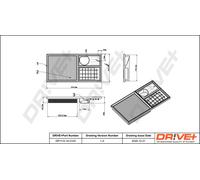Drve+ DP1110.10.0153 Filtro aria per SEAT,SKODA,VW