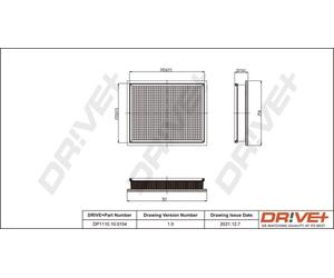 Drve+ DP1110.10.0154 Filtro aria per OPEL,VAUXHALL