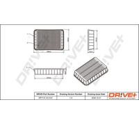 Drve+ DP1110.10.0157 Filtro aria per CITROËN,MITSUBISHI,PEUGEOT
