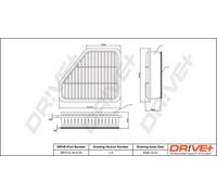 Drve+ DP1110.10.0175 Filtro aria per TOYOTA