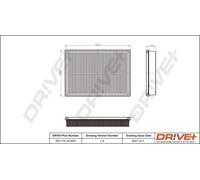Drve+ DP1110.10.0207 Filtro aria per OPEL,VAUXHALL