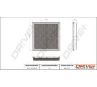 Drve+ DP1110.10.0211 Filtro aria per CHEVROLET,OPEL,VAUXHALL