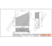 Drve+ DP1110.10.0220 Filtro aria per SEAT,SKODA,VW