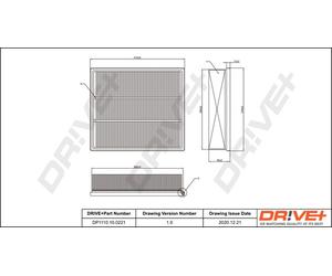 Drve+ DP1110.10.0221 Filtro aria per MERCEDES-BENZ,VW