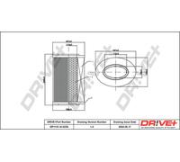 Drve+ DP1110.10.0239 Filtro aria per ALFA ROMEO