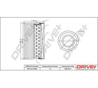 Drve+ DP1110.10.0283 Filtro aria per MAN