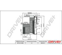Drve+ DP1110.10.0284 Filtro aria per MITSUBISHI