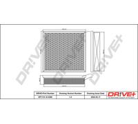 Drve+ DP1110.10.0290 Filtro aria per CHRYSLER,JEEP,LANCIA