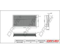 Drve+ DP1110.10.0292 Filtro aria per DODGE,JEEP,VOLVO