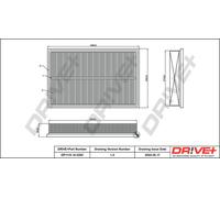 Drve+ DP1110.10.0302 Filtro aria per AUDI,SKODA,VW