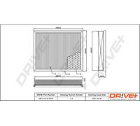 Drve+ DP1110.10.0370 Filtro aria per OPEL,VAUXHALL