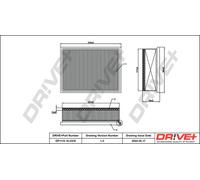 Drve+ DP1110.10.0378 Filtro aria per CITROËN,PEUGEOT