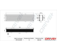 Drve+ DP1110.10.0379 Filtro aria per CITROËN,PEUGEOT