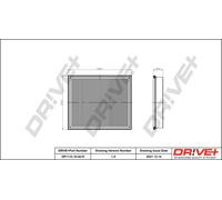 Drve+ DP1110.10.0410 Filtro aria per DAEWOO,OPEL