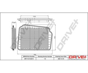 Drve+ DP1110.10.0413 Filtro aria per CHEVROLET,DAEWOO