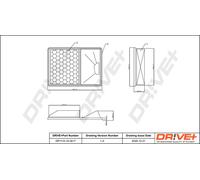 Drve+ DP1110.10.0417 Filtro aria per IVECO,YAMAHA