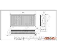 Drve+ DP1110.10.0423 Filtro aria per CITROËN,PEUGEOT