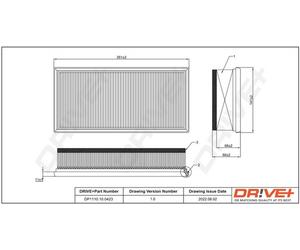 Drve+ DP1110.10.0423 Filtro aria per CITROËN,PEUGEOT