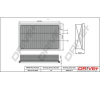 Drve+ DP1110.10.0430 Filtro aria per FIAT