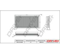 Drve+ DP1110.10.0435 Filtro aria per DODGE,JEEP