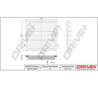 Drve+ DP1110.10.0436 Filtro aria per FIAT
