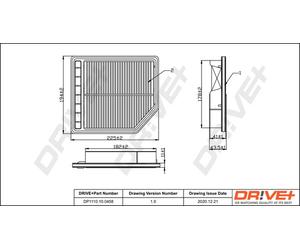 Drve+ DP1110.10.0458 Filtro aria per HONDA
