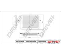 Drve+ DP1110.10.0472 Filtro aria per HYUNDAI