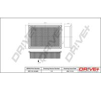 Drve+ DP1110.10.0491 Filtro aria per FORD,MAZDA