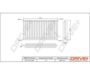 Drve+ DP1110.10.0494 Filtro aria per MAZDA