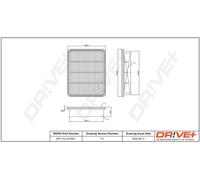 Drve+ DP1110.10.0507 Filtro aria per FORD,MAZDA,MITSUBISHI