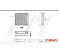 Drve+ DP1110.10.0514 Filtro aria per SUBARU