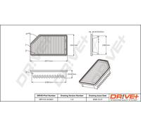 Drve+ DP1110.10.0521 Filtro aria per HYUNDAI,KIA
