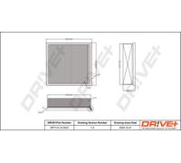 Drve+ DP1110.10.0523 Filtro aria per OPEL,VAUXHALL