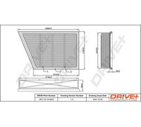 Drve+ DP1110.10.0529 Filtro aria per LAND ROVER