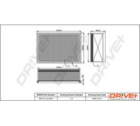 Drve+ DP1110.10.0533 Filtro aria per CITROËN,PEUGEOT