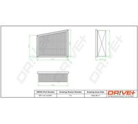 Drve+ DP1110.10.0547 Filtro aria per NISSAN,RENAULT