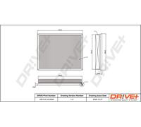 Drve+ DP1110.10.0550 Filtro aria per NISSAN,OPEL,RENAULT