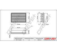 Drve+ DP1110.10.0567 Filtro aria per TOYOTA