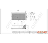 Drve+ DP1110.10.0594 Filtro aria per MITSUBISHI,NISSAN,RENAULT