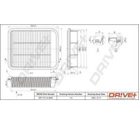 Drve+ DP1110.10.0622 Filtro aria per MITSUBISHI