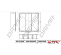 Drve+ DP1110.10.0628 Filtro aria per MITSUBISHI,PROTON