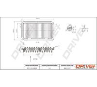 Drve+ DP1110.10.0632 Filtro aria per OPEL,SUZUKI,VAUXHALL