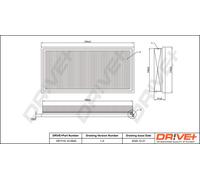 Drve+ DP1110.10.0645 Filtro aria per MITSUBISHI,VOLVO