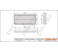 Drve+ DP1110.10.0655 Filtro aria per KIA