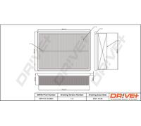 Drve+ DP1110.10.0661 Filtro aria per AUDI,SEAT,SKODA,VW