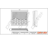 Drve+ DP1110.10.0671 Filtro aria per CADILLAC,OPEL,SAAB,VAUXHALL