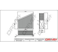 Drve+ DP1110.10.0673 Filtro aria per SEAT,SKODA,VW