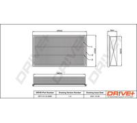 Drve+ DP1110.10.0690 Filtro aria per JAGUAR